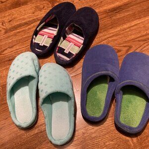 WOMEN's Slippers Shoes LOT of 3 pairs Various Sizes